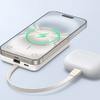 Ugreen PB760 Magnetic 10000mAh Power Bank, Built-in Cable, 20W (Beige) - 1. kép
