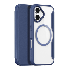 Dux Ducis Skin X Pro iPhone 17 tok pénztárcával, MagSafe kompatibilis - Kék tok