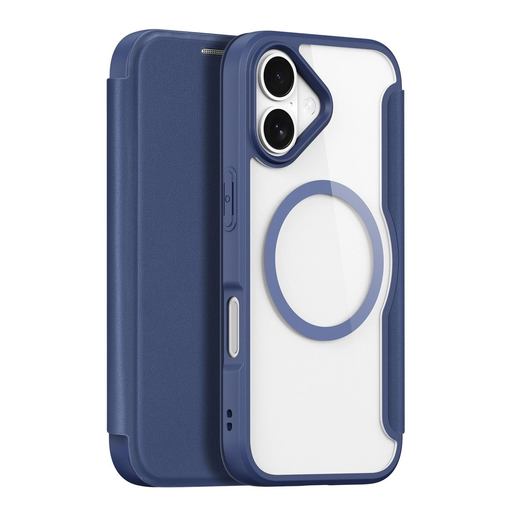 Dux Ducis Skin X Pro iPhone 17 tok pénztárcával, MagSafe kompatibilis - Kék tok