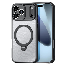Dux Ducis Aimo Mag Mágneses Gyűrűvel és Állvánnyal ellátott tok iPhone 17 Pro – Fekete tok