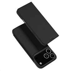 Dux Ducis Skin Pro tok iPhone 17 Pro Max fliptok kártyatartóval - Fekete