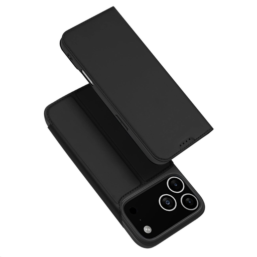 Dux Ducis Skin Pro tok iPhone 17 Pro Max fliptok kártyatartóval - Fekete
