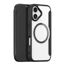 Dux Ducis Skin X Pro iPhone 17 tok pénztárcával, MagSafe kompatibilis - Fekete tok