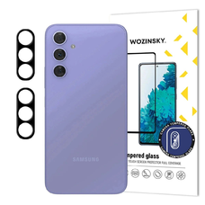 Čierne Wozinsky úplné ochranné sklo na kameru pre Samsung Galaxy A17 / A17 5G, 2-dielna sada, sklenená fólia