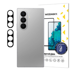 Fekete Wozinsky Teljes Kameravédő Üveg Samsung Galaxy Z Fold 7-re, 2 darabos szett, üvegfólia
