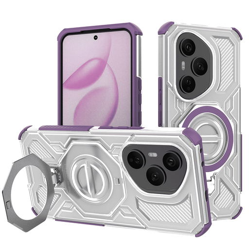 Techsuit - Carbon Shield PRO - Honor 400 Pro - Lila Átlátszó Védőtok tok