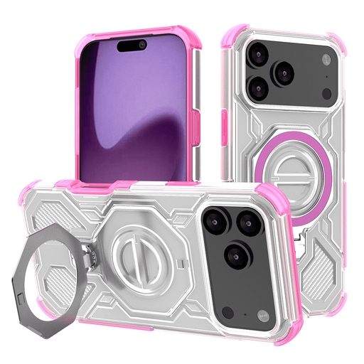 iPhone 17 Pro Max - Carbon Shield PRO - Pink Transparent védőtok tok