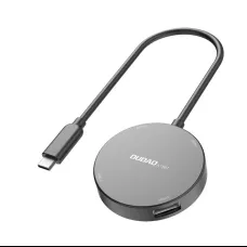 Dudao 4in1 Type-C csatlakozású USB elosztó - 1x USB 3.2 Gen 1 / 3x USB 2.0 HUB adapter fekete (A15BT)