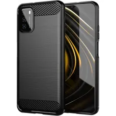 Tech-Protect carbon mintájú TPU tok Xiaomi Poco M3 fekete