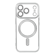 ELECTRO MAG COVER tok, kompatibilis MagSafe-fel az IPHONE 17 Pro-hoz (teljes gyűrű) ezüst
