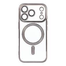ELECTRO MAG COVER tok kompatibilis a MagSafe-fel az iPhone 17 Pro-hoz (teljes gyűrű) szürke titán tok