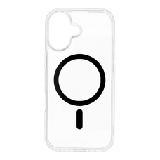 iPhone 17-hez Színes Gyűrűs Drop Glue Mag Tok MagSafe-kompatibilis fekete tok