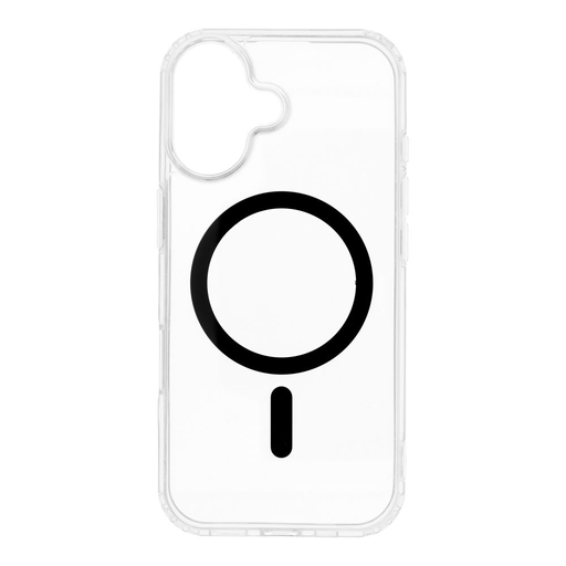 iPhone 17-hez Színes Gyűrűs Drop Glue Mag Tok MagSafe-kompatibilis fekete tok