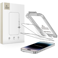 Edzett üveg Tech-protect Quick Set+ 2-pack iPhone 15 Pro Fekete üvegfólia