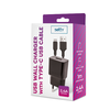 Setty töltő 1x USB 2,4A fekete + USB-C kábel 1,0 m ÚJ - 1. kép