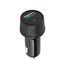 Forever autós töltő 1xUSB 2,4A + 1xUSB-C PD 45W LA-04 fekete