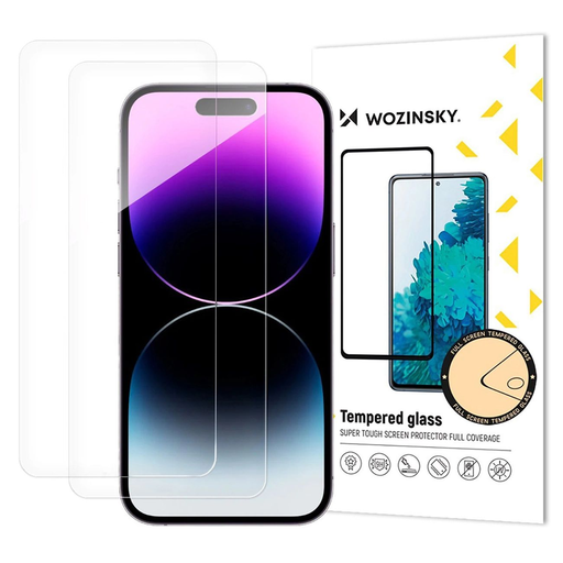 Wozinsky Edzett Üveg 2-csomag iPhone 17/16 Pro üvegfólia
