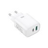 XO fali töltő CE30 PD 30W 1x USB-C 1x USB fehér + kábel USB-C - Lightning - 4. kép