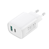 XO fali töltő CE30 PD 30W 1x USB-C 1x USB fehér + kábel USB-C - USB-C - 3. kép