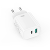 XO fali töltő CE29 PD 20W 1x USB-C 1x USB fehér + kábel USB-C - Lightning - 1. kép