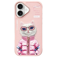 Nimmy Cool&Cute 2.0 Macska tok iPhone 16 - Rózsaszín tok