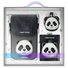 Nimmy Nagy Szemű Kisállat 2.0 Panda 3 az 1-ben Telefon Táska + Pénztárca + Tracker Tok - Fekete