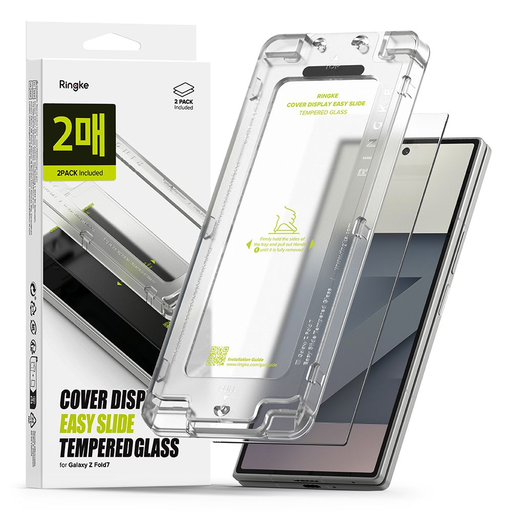 Edzett üveg Ringke Cover Display Easy Slide 2-csomag Galaxy Z Fold 7 Átlátszó üvegfólia