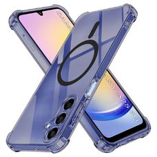 Samsung Galaxy A25 5G - Techsuit ütésálló átlátszó szilikon tok MagSafe kompatibilitással - Füstfekete