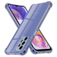 Samsung Galaxy A23 4G / A23 5G - Techsuit - Ütésálló Átlátszó Szilikon Tok - Füstfekete tok