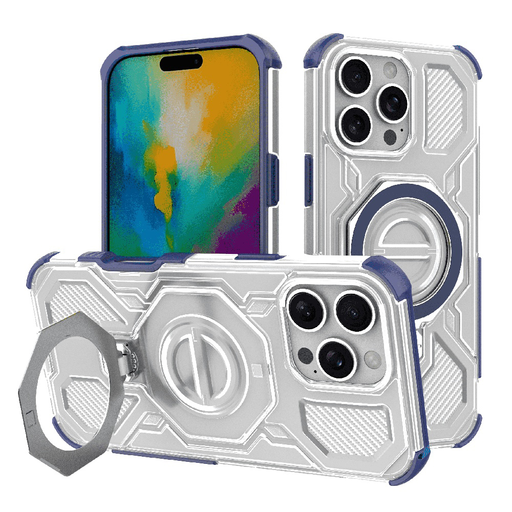 iPhone 16 Pro - Techsuit - Carbon Shield PRO - Kék Átlátszó. tok