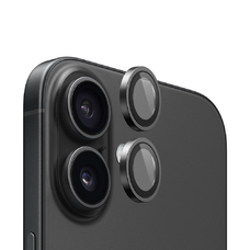  Blueo - Eredeti Fém Keret Lencsevédő (2 darabos csomag) - iPhone 16 / iPhone 16 Plus - Fekete üvegfólia