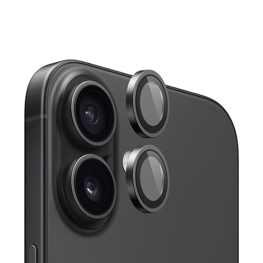 Blueo - Eredeti Fém Keret Lencsevédő (2 darabos csomag) - iPhone 16 / iPhone 16 Plus - Fekete üvegfólia Blueo - Eredeti Fém Keret Lencsevédő (2 darabos csomag) - iPhone 16 / iPhone 16 Plus - Fekete üvegfólia