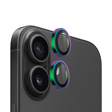  Blueo - Eredeti Fém Keretes Lencsevédő (2 darab) - iPhone 16 / iPhone 16 Plus - Színes üvegfólia