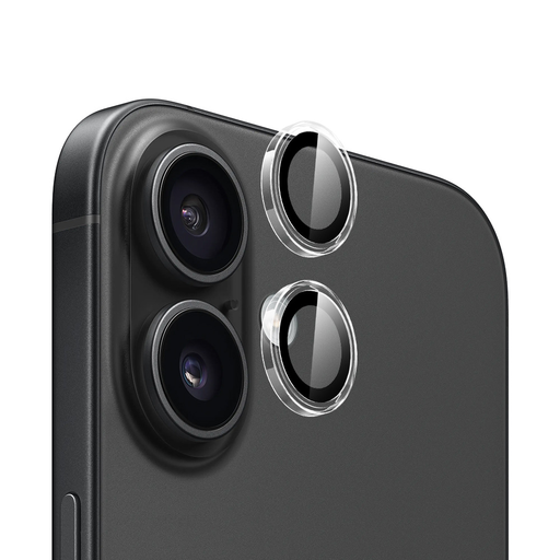  Blueo - Eredeti Fémkeretes Lencsevédő (2 darab) - iPhone 16 / iPhone 16 Plus - Átlátszó üvegfólia