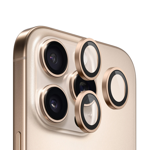  Blueo - 99 tükröződésmentes lencseüveg - iPhone 16 Pro / iPhone 16 Pro Max - Arany Titán üvegfólia