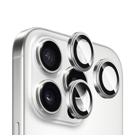  Blueo - Lencse Üveg - iPhone 16 Pro / iPhone 16 Pro Max - Ezüst Titán üvegfólia