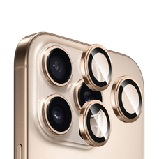  Blueo - Zafírkristály Eredeti Lencseüveg (3 darab) - iPhone 16 Pro / iPhone 16 Pro Max - Arany Titán üvegfólia
