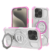 iPhone 15 Pro tok - Techsuit - Carbon Shield PRO - Rózsaszín átlátszó