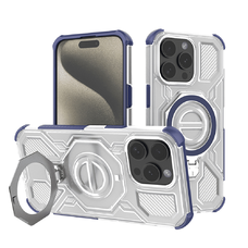 iPhone 15 Pro - Techsuit - Carbon Shield PRO - Kék Átlátszó tok