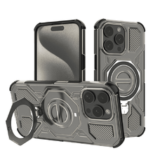 iPhone 15 Pro - Techsuit - Carbon Shield PRO - Smoke Black tok