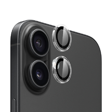 Blueo - Eredeti Fém Keret Lencsevédő (2 darab) - iPhone 15 / iPhone 15 Plus - Átlátszó üvegfólia