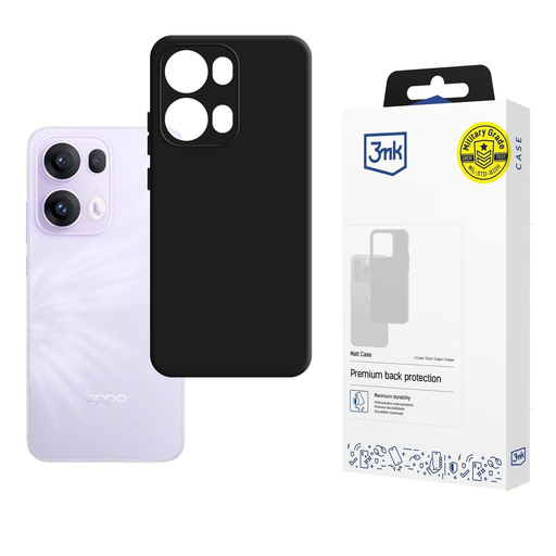 3mk Matt tok Oppo Reno13 Pro - Fekete tok 3mk Matt tok Oppo Reno13 Pro - Fekete tok