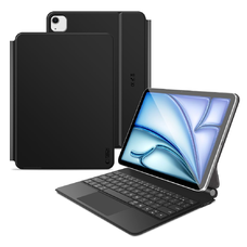 Tech-protect Smartcase Magnetic + Billentyűzet iPad Air 10.9” 4 / 5 / 2020-2022 / 11” 6 / 7 / 2024-2025 Fekete tok