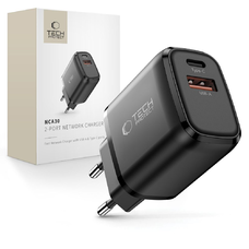 Tech-Protect NCA30 2-port Hálózati Töltő PD 30W / QC3.0 Fekete
