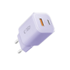 Tech-protect Ncm33 2-port hálózati töltő Pd 33w / Qc3.0 babalila - 0. kép