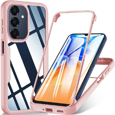 Samsung Galaxy A16 4G / A16 5G / A17 5G - Techsuit - ColorVerse 360 sorozat + Képernyővédő - Rózsaszín tok