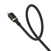Baseus - Dura Series adatkábellel (P10377801U01-00) - USB Lightning csatlakozóval, gyorstöltési funkcióval, 480 Mbps sebességgel, 2,4 A áramerősséggel, nylon borítással, 1 m hosszúságban - Arany / Fekete - 2. kép