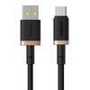 Baseus - Dura Series adatkábel (P10377802U01-02) - USB Type-C, gyors töltés, 60W, 480Mbps, nejlon, 2m - Arany / Fekete - 0. kép