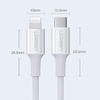 Ugreen US171 Lightning - USB-C MFi PD kábel 20W 3A 480Mb/s 0.5m - fehér - 1. kép