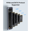 Baseus - SSD ház FlyJoy sorozat (B00760600811-02) - Type-C, 10Gbps, 1G olvasás/írás, M.2NVME/SATA kompatibilis - Űrszürke - 2. kép